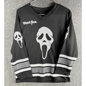 Ghost Face The Icon Of Halloween Mens S Long Sleeve Hockey 96 Pullover Jersey